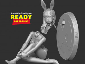 Bulma sitting on the floor Modèles 3D en vedette