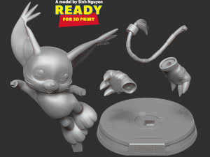 Tailmon - Digimon Adventure Modello di stampa 3D