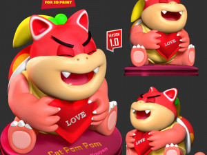 Cat Pom Pom 3Dプリントモデル