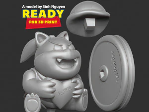 Cat Pom Pom 3D Print Model