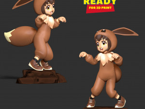 Eevee girl 3Dプリントモデル