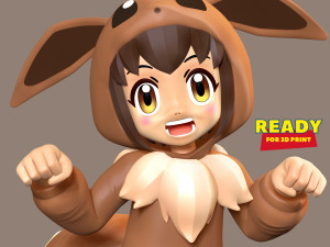 Eevee girl 3Dプリントモデル