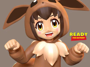 Eevee girl 3D Print Model
