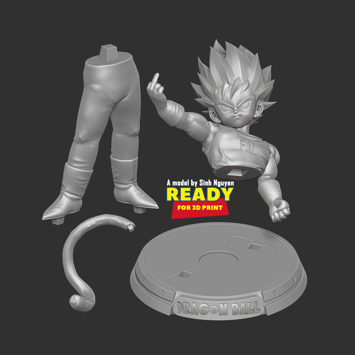 Dragon Ball Multiverse Son Bra 3D model 3D printable