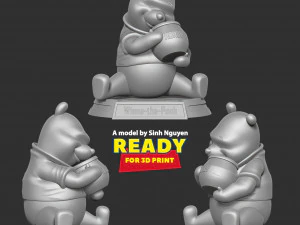 Pooh loves honey 3D Print Model