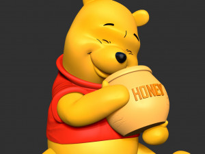 Pooh loves honey 3D 프린트 모델