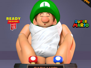 Cuddling Baby Luigi 3D Print Model