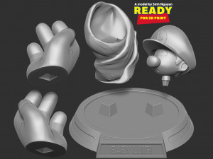 Cuddling Baby Luigi 3D Print Model