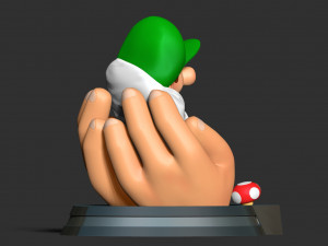 Cuddling Baby Luigi 3D Print Model
