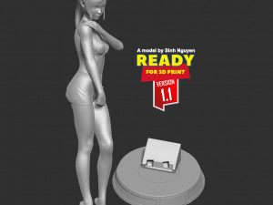 Shy girl 3D Print Model