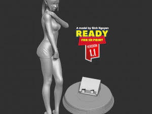 Shy girl 3D Print Model
