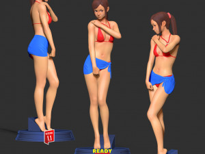 Shy girl 3D Print Model