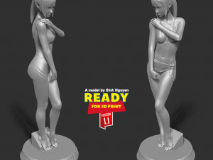 Shy girl 3D Print Model