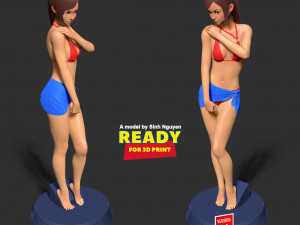 Shy girl 3D Print Model