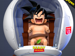 Baby Goku Crying 3D Print Model