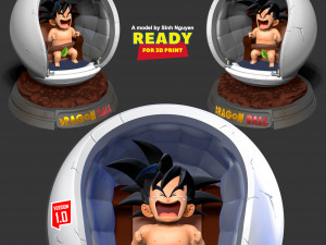 Baby Goku Crying 3D-printmodel