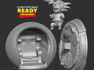 Baby Goku Crying 3D Print Model