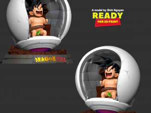 Baby Goku Crying 3D Print Model