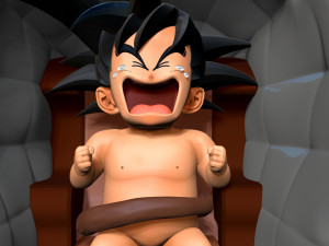 Baby Goku Crying 3D-printmodel
