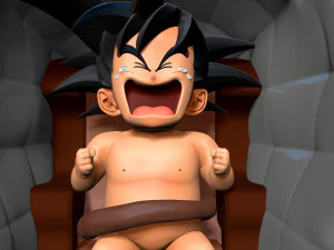 Baby Goku Crying 3D Print Model