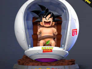 Baby Goku Crying 3D Print Model