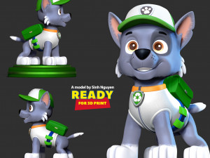 Rocky - Paw Patrol Fanart 3D Print Model