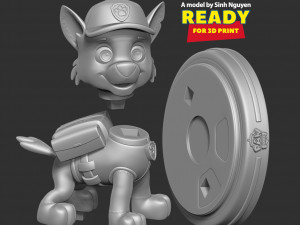 Rocky - Paw Patrol Fanart 3D Print Model