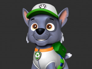 Rocky - Paw Patrol Fanart 3D Print Model