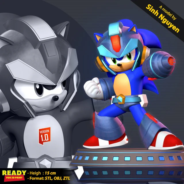 MegaSonic Modello di stampa 3D .c4d .max .obj .3ds .fbx .stl .blend 