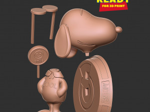 Cool Snoopy Dog Modelo de impresión 3D
