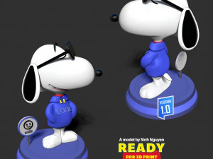 Cool Snoopy Dog 3D Print Model