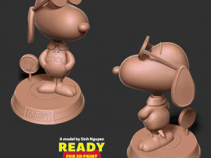 Cool Snoopy Dog 3D Print Model