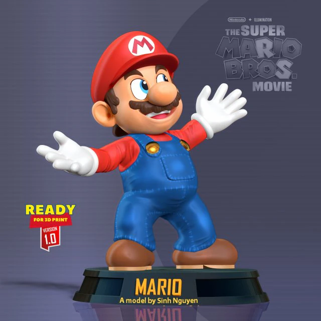 The Super Mario Bros Movie Fanart 3D Print Model .c4d .max .obj .3ds .fbx .stl .blend 