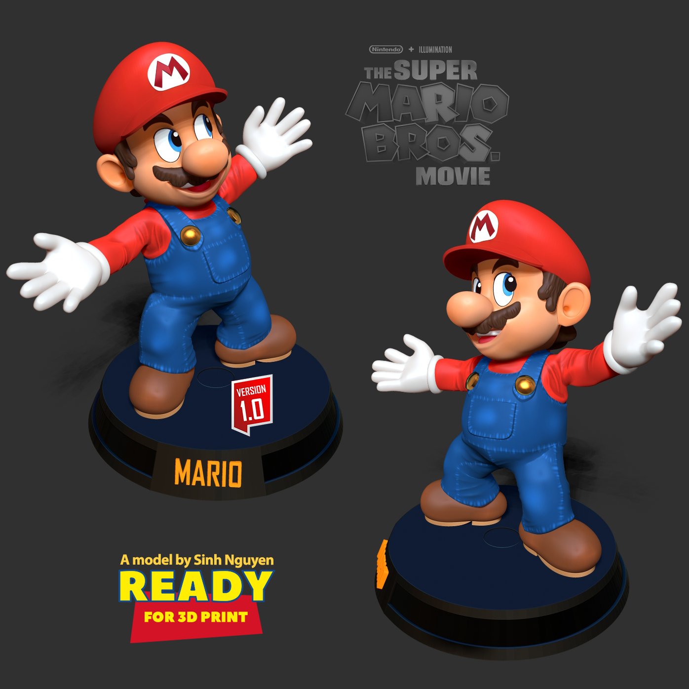 Cat Mario - Super Mario Brothers - Fan Art - 3D model by