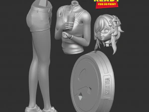 Milk tea girl 3D Print Model