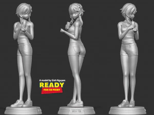 Milk tea girl 3D Print Model