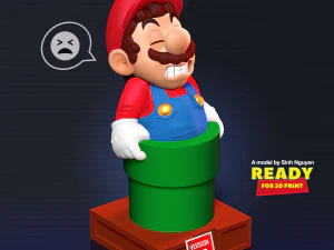 Mario &egrave; bloccato in un tubo Modello di stampa 3D