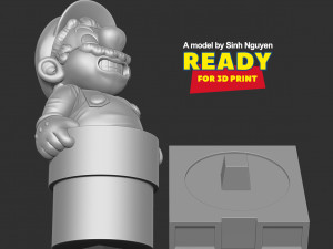 Mario is stuck in a pipe 3D Print Model