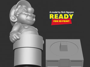Mario is stuck in a pipe 3D Print Model