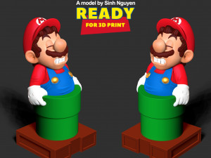 Mario is stuck in a pipe 3D Print Model