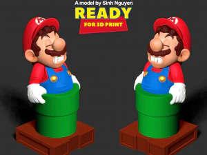 Mario is stuck in a pipe 3D Print Model