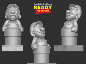 Mario is stuck in a pipe 3D Print Model