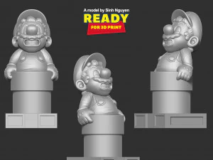Mario is stuck in a pipe 3D Print Model
