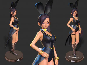 Jade Bunny 3D Print Model