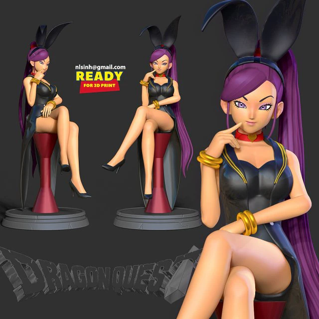 Jade - Dragon Quest 3D Print Model .c4d .max .obj .3ds .fbx .stl .blend