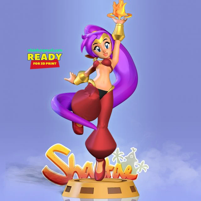 Shantae 3D Print Model .c4d .max .obj .3ds .fbx .stl .blend