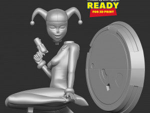 Classic Harley Quinn Fanart 3D Print Model