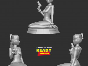 Classic Harley Quinn Fanart 3D Print Model