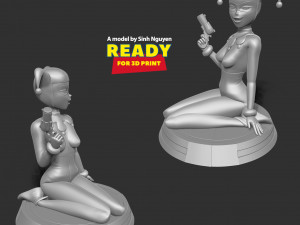 Classic Harley Quinn Fanart 3D Print Model