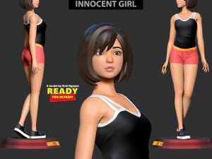 Garota inocente Modelo de Impressão 3D